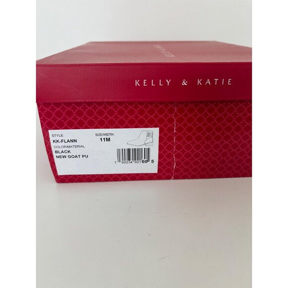 Kelly & Katie Boots 11 Ankle Double Buckle Side Zip Urban Casual Street Style - Picture 14 of 16